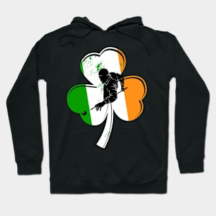 Billiards Player Shamrock Ireland Flag Hoodie